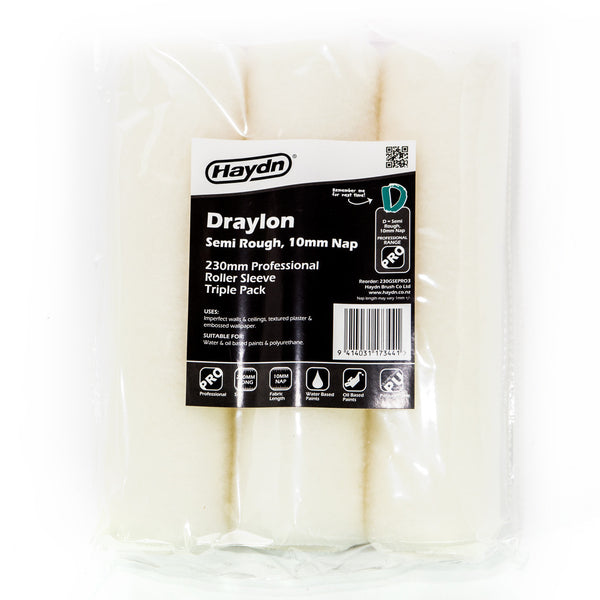 Haydn Paint Roller Sleeve Pro Semi Rough 230mm 10mm Nap