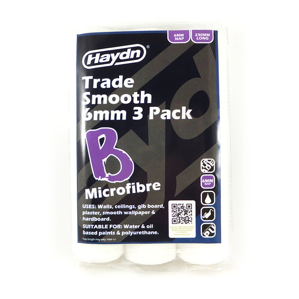 Haydn Paint Roller Sleeve Microfibre Smooth 230mm 6mm Nap