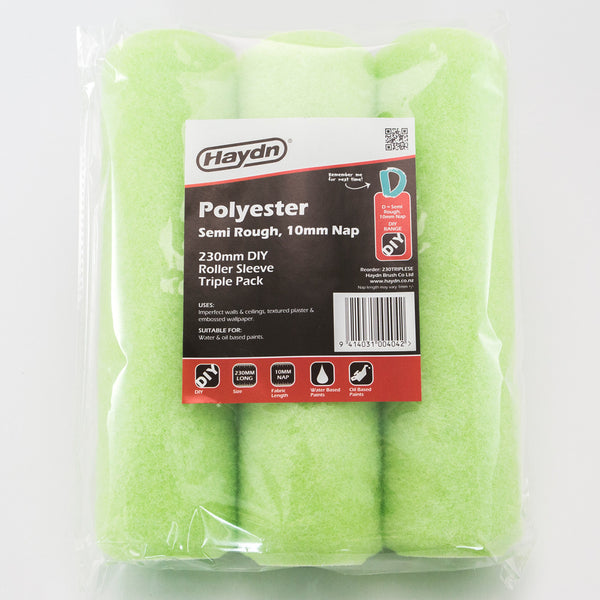 Haydn Paint Roller Sleeve Semi Rough 230mm 10mm Nap 3 Pack