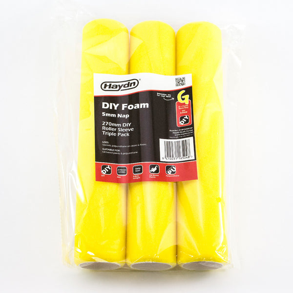Haydn Paint Roller Sleeve Foam 270mm 3 Pack