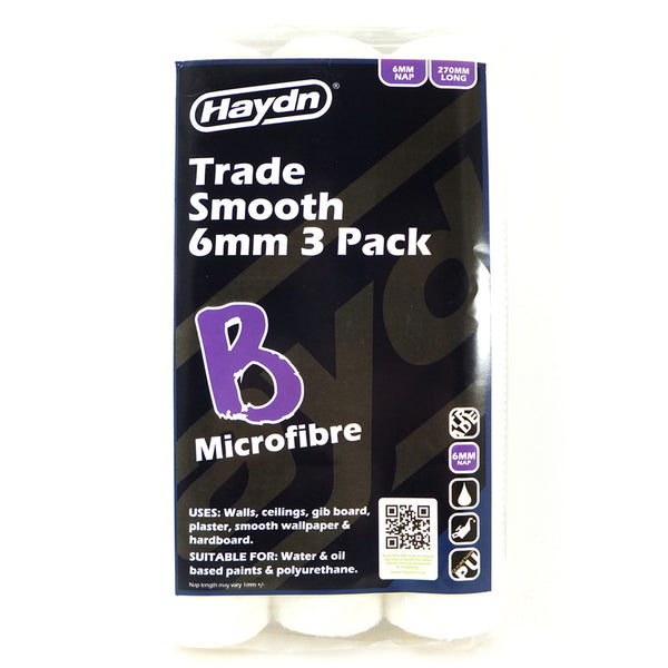 Haydn Paint Roller Sleeve Microfibre Smooth 270mm 6mm Nap
