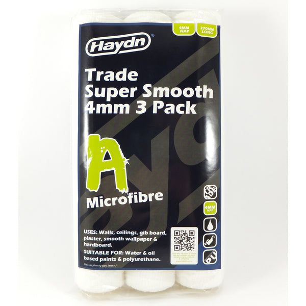 Haydn Paint Roller Sleeve Microfibre Super Smooth 270mm 4mm Nap