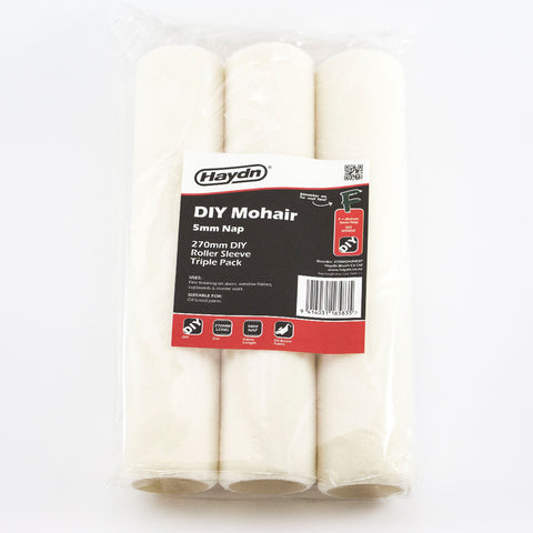 Haydn Paint Roller Sleeve Mohair 270mm 5mm Nap 3 Pack