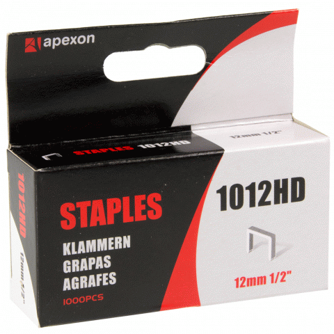 Staples 1000 Packs 6, 12, 14mm Apexon AP10