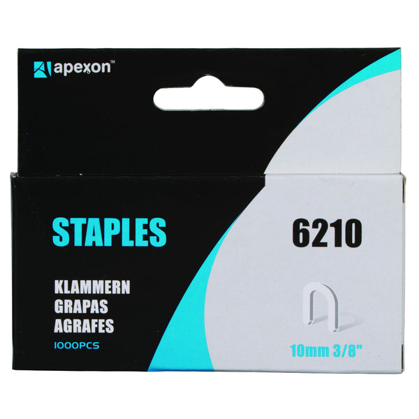 Staples Packs of 1000 10, 12, 14mm Apexon AP62 