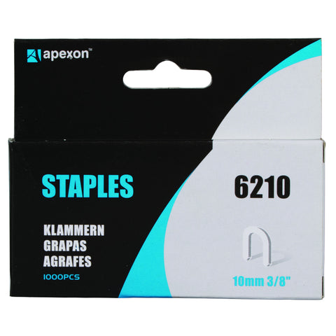 Staples Packs of 1000 10, 12, 14mm Apexon AP62 