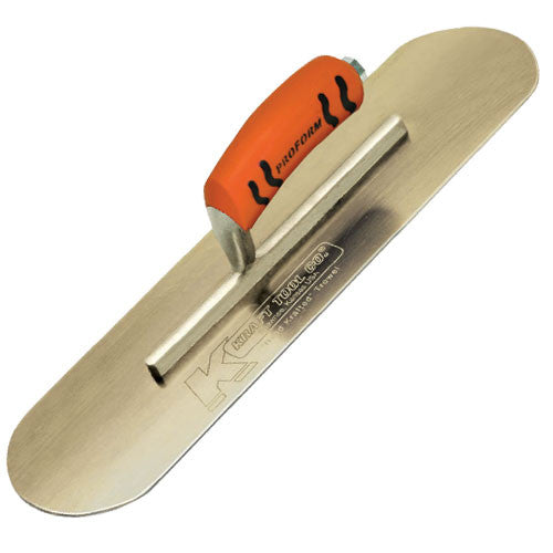 Kraft Concrete Short Shank Pool Trowel Gold Stainless Steel with Proform Handle