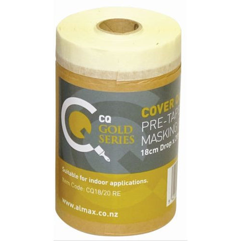 Cover Quick Pre-Taped Masking Paper Refill 18cm Drop x 20m