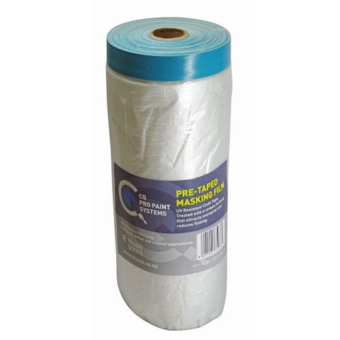 CQ Premium Pre-Taped Masking Film Refill 270cm Drop x 15m
