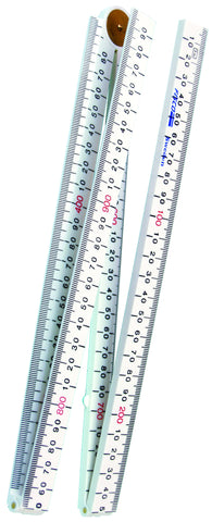 Carpenters Ruler White Folding 1m x 18mm Fisco