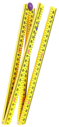 Carpenters Ruler Yellow ABS Folding 1m x 16mm Fisco