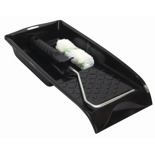 Mini All Paints Roller Kit With Tray 100mm x 9mm Nap Sleeve 29cm Handle