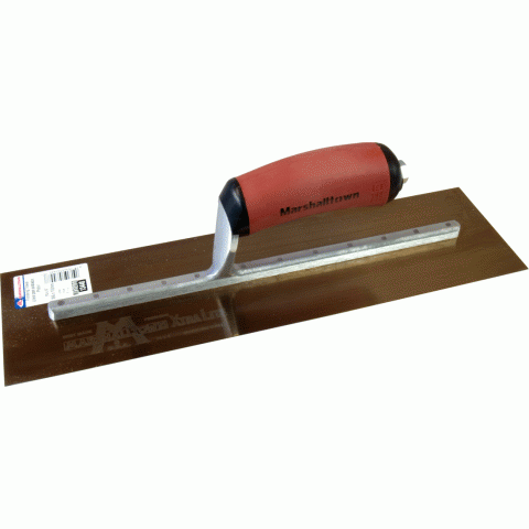Marshalltown Finishing Trowel Gold Stainless Steel 400x100mm Durasoft Handle