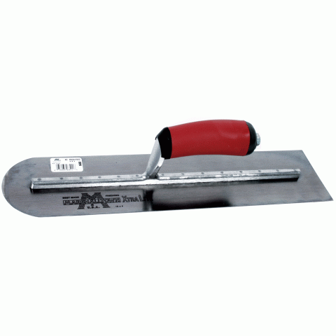 Marshalltown Concrete Finishing Trowel Round Front End 400x100mm Durasoft Handle