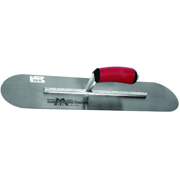 Marshalltown Concrete Trowel Round Ends Carbon Steel 500x125mm DuraSoft Handle