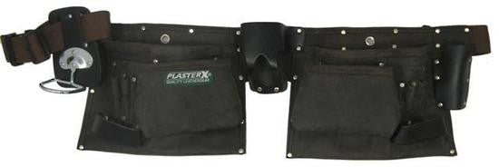 PlasterX Heavy Duty Oil Tanned Leather Carpenters Apron