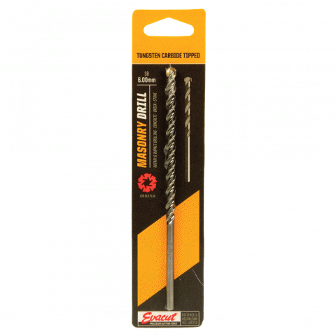Evacut Masonry Drill Single Brick Med Length 7 Sizes