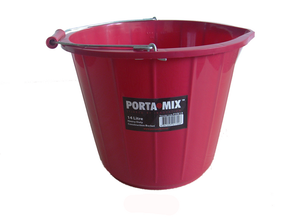 Portamix HD PE Flexible 15 Litre Steel Handle Bucket with Spout