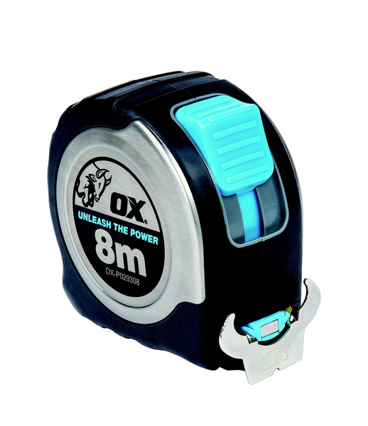 OX Pro Tape Measure Stainless Steel 8m